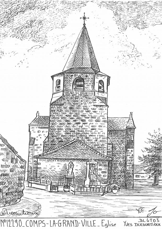 N 12290 - COMPS LA GRAND VILLE - église